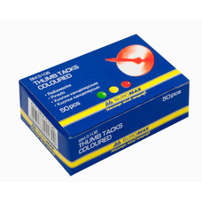 Кнопки канцелярські, кольорові, 50 шт / уп, Buromax, BM.5106, 922700