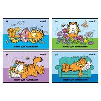 Альбом для малювання 24 аркуші скоба Kite Garfield GF25-242, 71806
