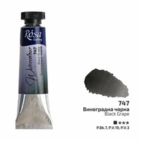 Фарба акварельна виноградна чорна туба 10 мл Rosa Gallery, 3211747