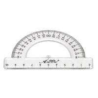 Транспортир 180* пластиковий прозорий 100 мм Атлас AS-0601, 900144