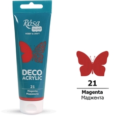 Акрил для декору маджента матовий 75 мл Rosa Talent, 322221