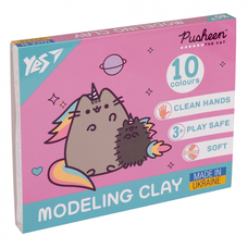 Пластилін 10 кольорів 200 грам Pusheen YES, 540663