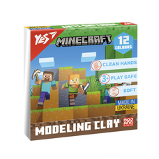 Пластилін 12 кольорів 240 грам Minecraft YES, 540668