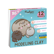 Пластилін 12 кольорів 240 грам Pusheen YES, 540669