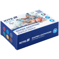Фарби акрилові 6 металевих кольорів по 20 мл. Kite Creative K-273, 69429