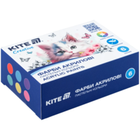 Фарби акрилові 6 пастельних кольорів по 20 мл. Kite Creative K-272, 69428