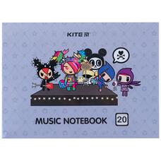 Зошит для нот А5 20 аркушів Kite Tokidoki TK24-405, 67459