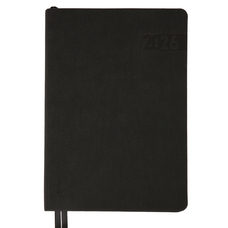 Щоденник А5 датований 2026  мякий чорний 368 стор Boss Leo Planner, 252634