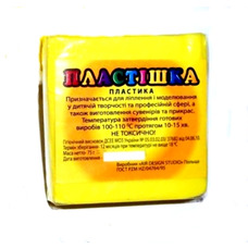 Полімерна глина лимонна № 0104 75 грам Пластішка, 9061837