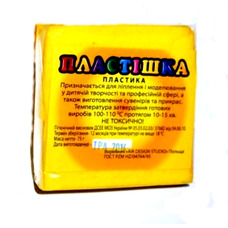 Полімерна глина жовта № 0105 75 грам Пластішка, 9061844