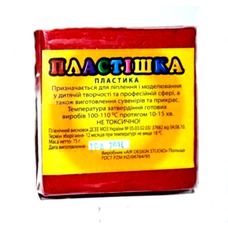 Полімерна глина бордова № 0110 75 грам Пластішка, 9061899