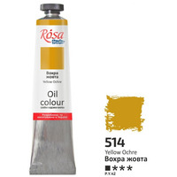 Фарба олійна вохра жовта 60 мл Rosa Studio, 326514