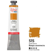 Фарба олійна вохра золотиста 45 мл Rosa Studio, 327515