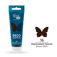 Акрил для декору коричневий темний матовий 75 мл Rosa Talent, 322216