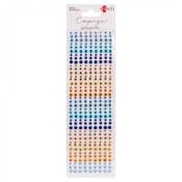 Стрази самоклеючі Colour mix блакитні жовті 351 штука Santi, 743002