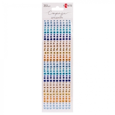 Стрази самоклеючі Colour mix блакитні жовті 351 штука Santi, 743002