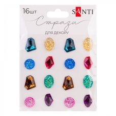 Стрази самоклеючі Diamonds 16 штук Santi, 743021