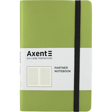 Книга записна А5 125х195 мм клітинка 96 аркушів салатова Partner Soft Axent 8206-09-A, 36936