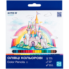 Олівці кольорові 24 кольори Kite Classic K-055, 67648