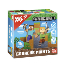 Гуаш 16 кольорів по 20 мл Minecraft Yes, 230408