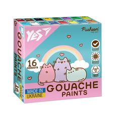 Гуаш 16 кольорів по 20 мл Pusheen Yes, 230403