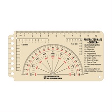 Лінійка PROTRACTOR NATO CHICKEN прозора матова гнучка 12х7 см Ecopybook Tactical, 9062858