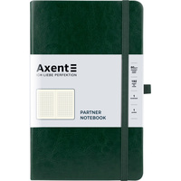 Книга записна А5 клітинка 96 аркушів зелена Partner Lux Axent 8202-04-A, 33017