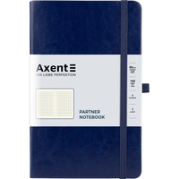 Книга записна А5 клітинка 96 аркушів синя Partner Lux Axent 8202-02-A, 33016