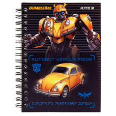 Блокнот на спіралі А6 Kite Transformers BumbleBee Movie 80 аркушів клітинка TF19-226, 40785