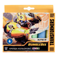 Крейда кольорова Jumbo Kite Transformers BumbleBee Movie 6 кольорів TF19-073, 40284