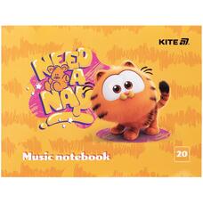 Зошит для нот А5 20 аркушів Garfield GF25-405 Kite, 71085