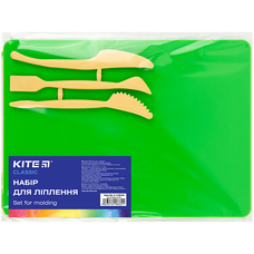 Дощечка для ліплення 18x25 см + 3 стеки зелений Classic K-1140-04 Kite, 67744