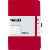 Книга записна А5 клітинка 96 аркушів червона Partner Axent 8201-03-A, 21504