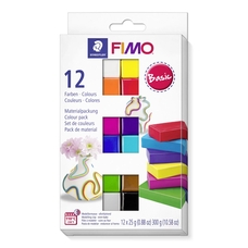 Набір полімерної глини Fimo Soft Basic Colours 12 кольорів по 25 грам Staedtler, 8023121