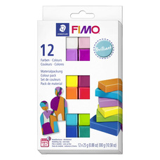 Набір полімерної глини Fimo Soft Brilliant Colours 12 кольорів по 25 грам Staedtler, 8023122