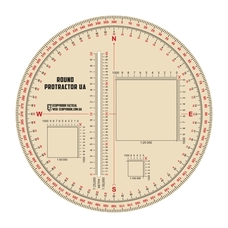 Лінійка PROTRACTOR ROND UA прозора матова гнучка діаметр 130 мм Ecopybook Tactical, 9062896