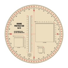 Лінійка PROTRACTOR ROND NATO прозора матова гнучка діаметр 130 мм Ecopybook Tactical, 9062902