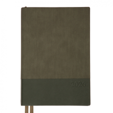Щоденник А5 датований 2026  мякий темно-зелений 368 стор Velvet Leo Planner, 252637