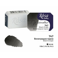 Фарба акварельна виноградна чорна кювета 2,5 мл Rosa Gallery, 343747