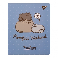 Блокнот А5 50 аркушів клітинка закрита cпіраль Pusheen Yes, 151881