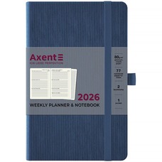 Щотижневик датований 2026 рік Axent Partner Lines 125х195 мм блакитний 8515-26-48-A, 72755