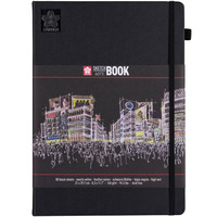 Блокнот Sakura Sketch А4 чорний папір сторінок 80 аркушів 140 г/м, 94141005