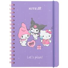 Щоденник-планер на спіралі тверда обкладинка Kite Kuromi HK25-438-1, 71182