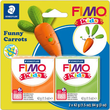 Набір полімерної глини Fimo Kids Весела морквина 2 кольори по 42 грама Staedtler, 803514