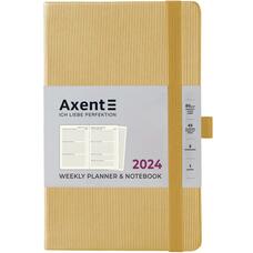 Щотижневик датований 2024 рік Axent Partner Lines 125х195 мм пісочний 8515-24-53-A, 65647