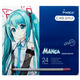 Олівці кольорові MANGA 24 пастельних кольори металевий пенал Marco Chroma 8550-24TN, 931329