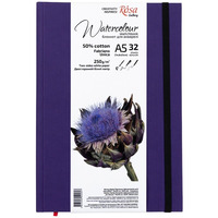 Блокнот для акварелі A5 32 аркуші 250 г/м 50% бавовна Unica Fabriano Rosa Gallery, 169153099