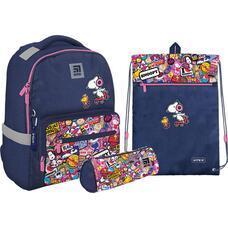 Рюкзак з наповненням пенал сумка для взуття Kite Snoopy SET_SN22-770M-2, 61941