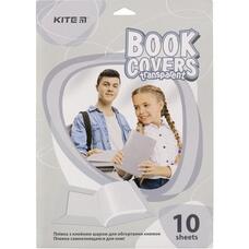 Плівка самоклеюча для книг 50х36 см 10 штук прозора Kite K20-306, 45859