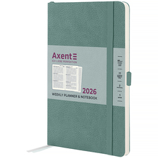 Щотижневик датований 2026 рік Axent Partner Soft Skin 125х195 мм сіро-лазурний 8509-26-48-A, 72746